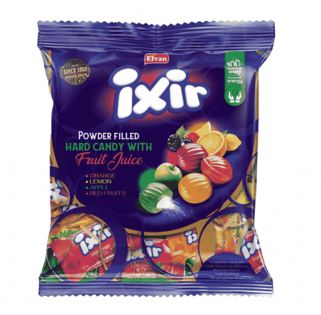 Цукерки Ixir зі смаком фруктів і фруктовою начинкою (1 кг), Elvan (Турція) - 19786