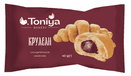 Круасан фасований Шоколад (33 шт*40 гр) 1,32 кг TONIYA - 19213