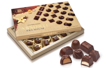 Цукерки Асорті Преміум (ASSORTI PREMIUM) (200г ), Бісквіт-шоколад (ХБФ) - 19339