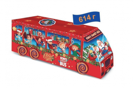 2026 Новорічний подарунок "Святковий автобус (614 г), Конті, Konti - 19777