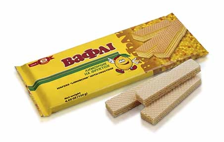 Вафлі Лимончик Фруктоза (130 г/ 28 шт ) , ХБФ  - 19647