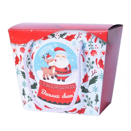 2026 Новорічний подарунок "Сумочка солодощів (червона)" (380 грам) - 19745