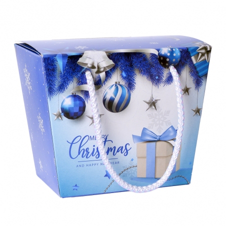 2026 Новорічний подарунок "Сумочка солодощів (синя)" (380 грам) - 19746