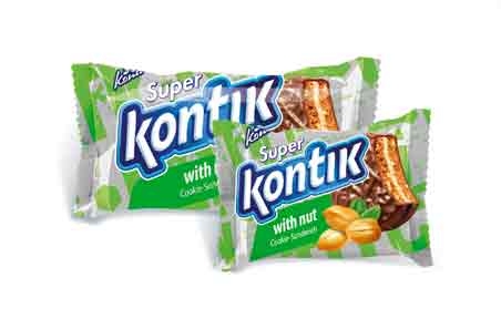 Печиво-сендвіч Супер Контік з горіхом (45 г, 90 г), Конті, Konti - 18476